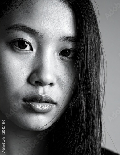 close up portrait of beautiful asian teenager girl