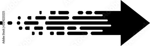 Black Right Arrow Motion Speed PNG Transparent Background