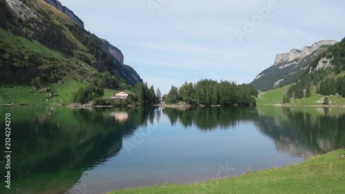 Picturesque Seealpsee Lake, Switzerland Reflecting Appenzell Alps Scenery