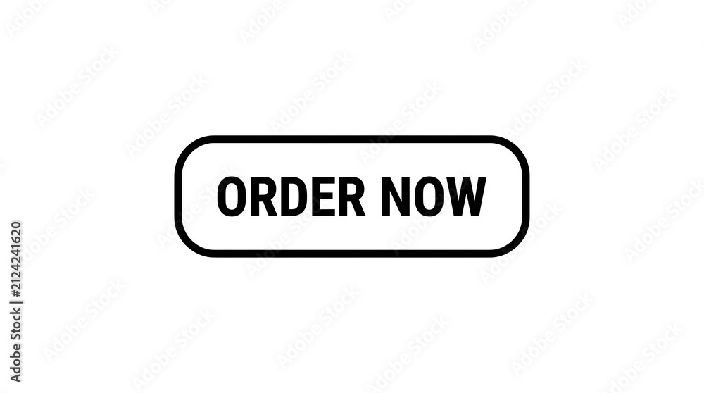 Fototapeta premium Order now button with rounded corners