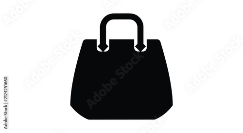 Handbag Silhouette On White Background A Minimalist Fashion Accessory Silhouette