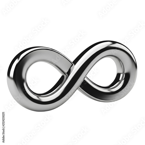 Modern infinity symbol design in 3d style isolated on transparent background