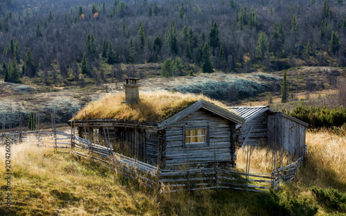 Foto Old Agricultural Buildings at Trollhovd, near Vaset, in Vestre Slidre Municipali