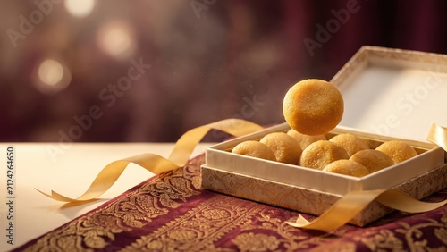 Peda Mithai Gift Box – Premium Indian Sweet Banner Background