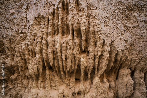 Textured Cave Flowstone Formation
