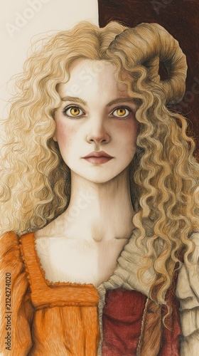 Woman displays a dual colored fantasy look.