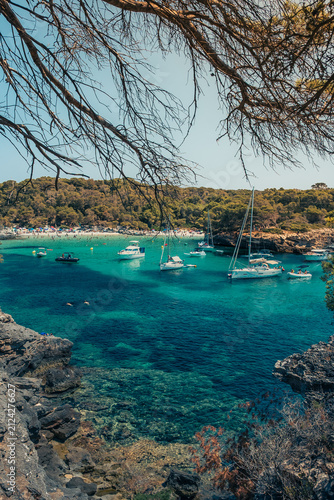 Playas en la isla de Menorca
