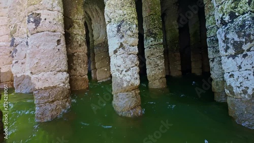 Close up view reveals the unique formations of the famous Crowley Lake Stone Columns
