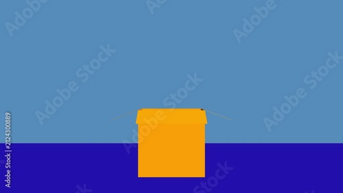 Animation of lightbulb coming out of box