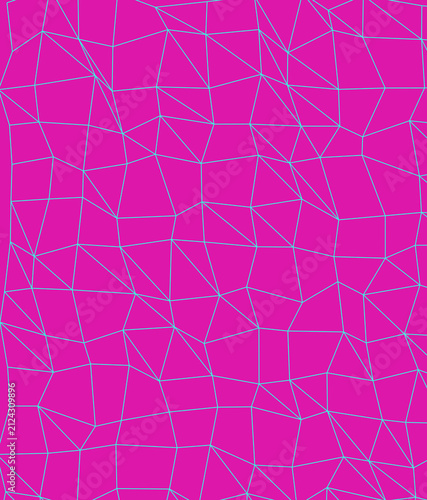 Abstract geometric lines on magenta background