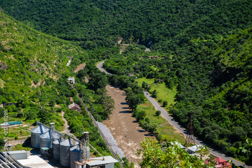 Amazing landscape with huge canyon and Debed river in Armenia