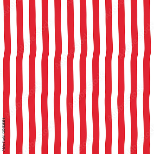 Red and white vertical wavy stripes seamless pattern background vector illustration