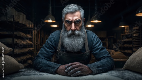 artisan baker in a rustic bakery
