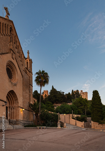 Yard in fortress Santuari de Sant Salvador, Mallorca
