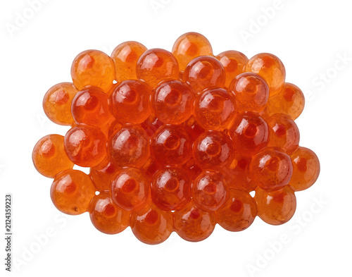Fotografía Glistening salmon roe png Fresh red caviar cutout Vibrant salmon roe ikura Trans