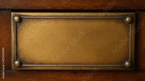 antique apothecary drawer label with vast empty space for text