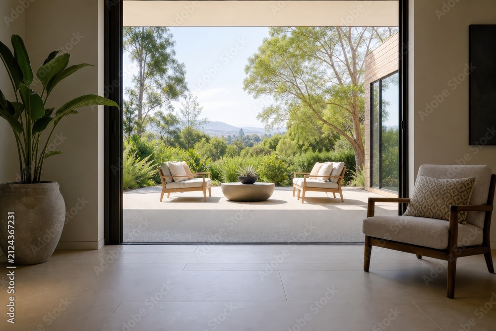 Fototapeta premium Dementia Friendly Home Design Inside Calm Living Room Open