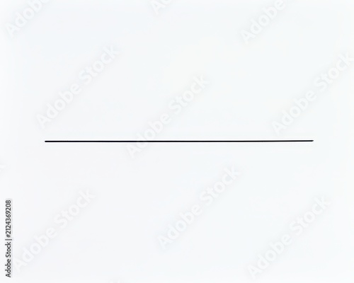 Single straight horizontal black line isolated on white background