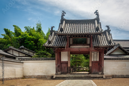 Majestic Gate of the Old Manpukuji Temple in Uji, Kyoto
