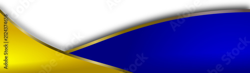 Dynamic Blue and Gold Geometric Lower Third Banner with Transparent Background
