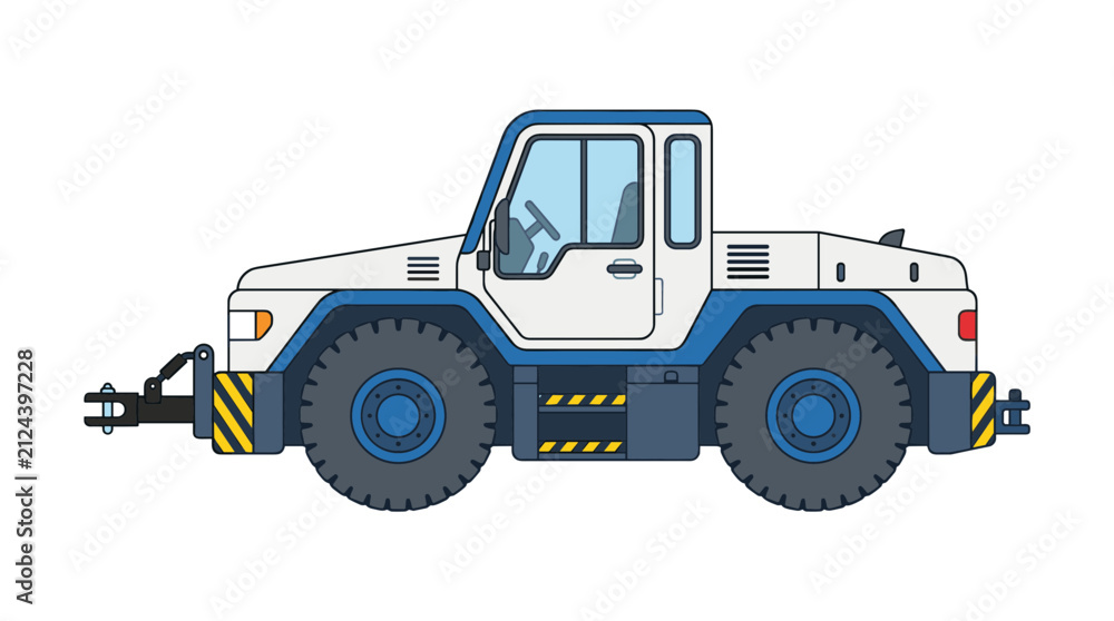 Naklejka premium Industrial tractor vehicle for airport ground handling