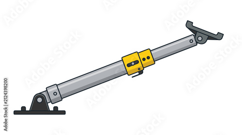 Adjustable metal support strut for construction or furniture