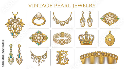 Elegant Vintage Pearl Jewelry Collection
