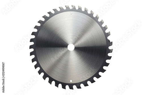 Silver circular saw blade with reinforced tooth pattern