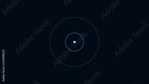 Minimalist pulsing circle animation, abstract glowing radar wave 4k background, pulse