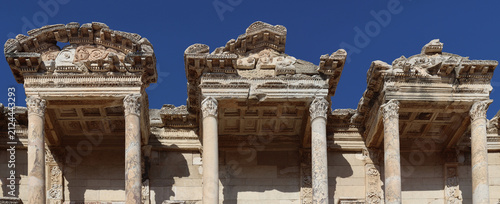 Fragment of ruins of ancient Ephesus in Turkiye