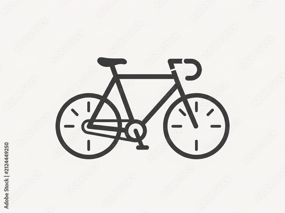 Obraz premium Bicycle Line Icon Design