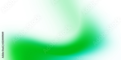 Abstract vibrant green neon gradient wave element isolated on transparent background.
