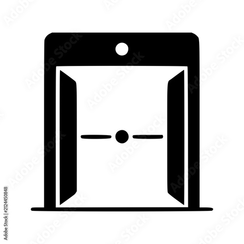 People Counter Flat Icon, Crowd Control Black Friday Vector
