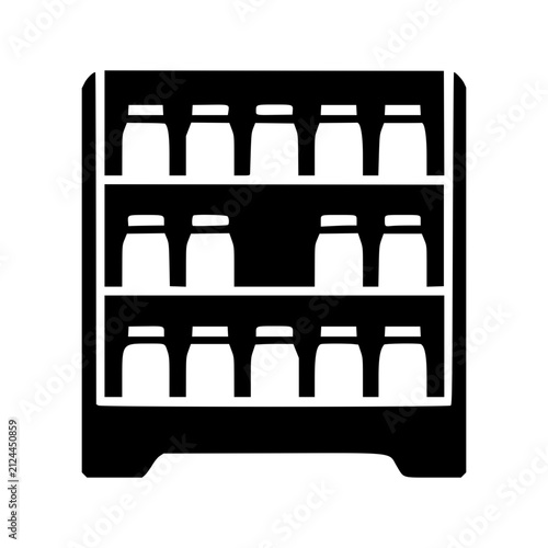 Store Shelf Flat Icon, Low Stock Black Friday Vector