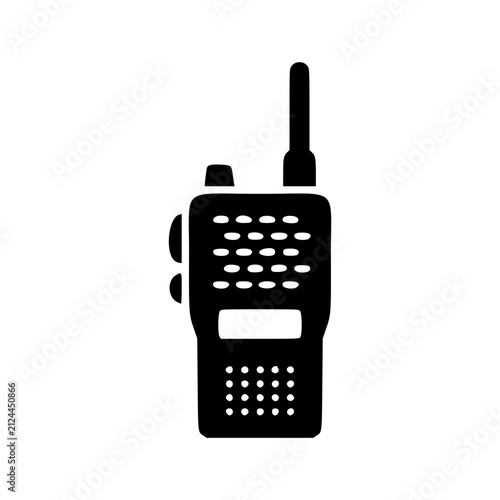Walkie Talkie Flat Icon, Staff Coordination Black Friday Vector