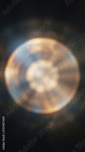 Abstract Circular Light Pattern with Bokeh Effect.