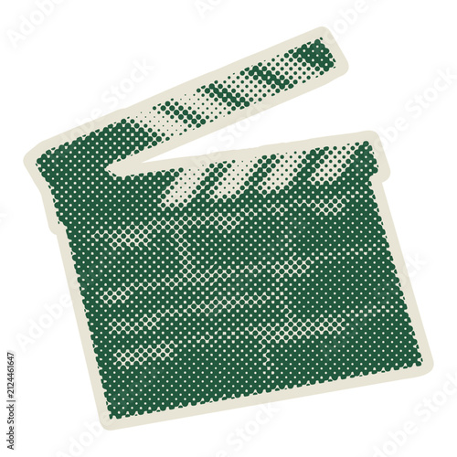 Halftone collage Retro Film element