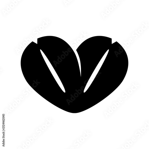 Coffee heart shape logo