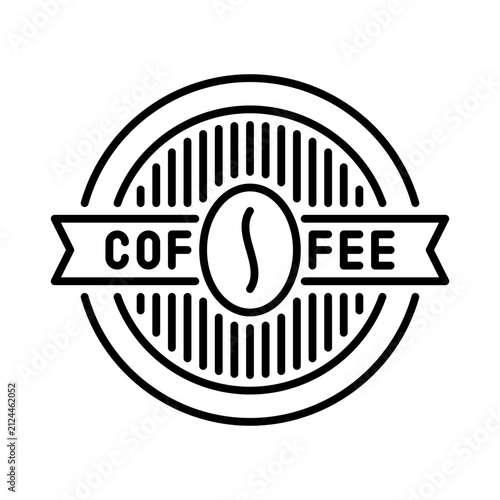 Retro Coffee badge logo