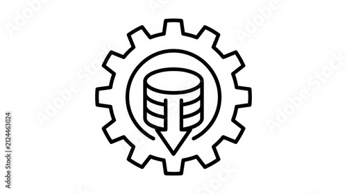 Cost Optimization Symbol with Gear and Money Stacks Icon