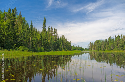 Idyllic Day on a North Woods Lake