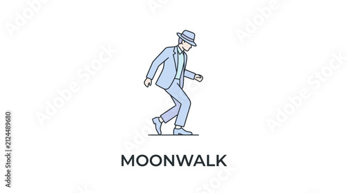 Canvastavla Man in Suit Performing Moonwalk Dance