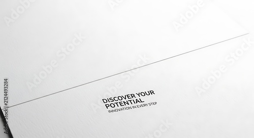 Minimalist white background with motivational text overlay.