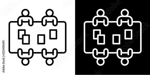 Team Collaboration  Icon Set White Style Collection