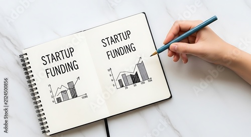Startup funding and business planning concept.
