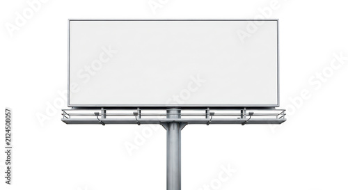 Blank billboard sign for outdoor advertising isolated on transparent background