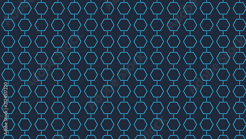 Art deco hexagon pattern background. Geometric blue wallpaper with repeating honeycomb shapes.