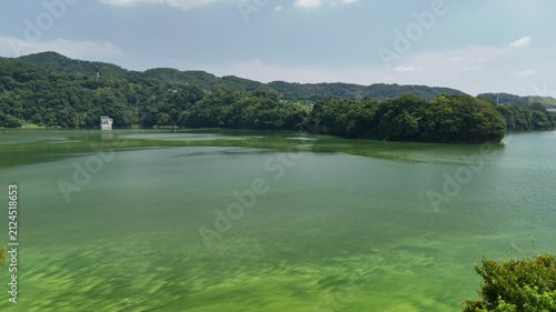 Scenic Summer View of Lake Tsukui in Japan