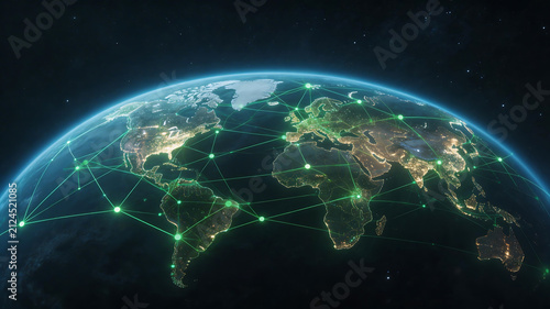 Global network on Earth from space