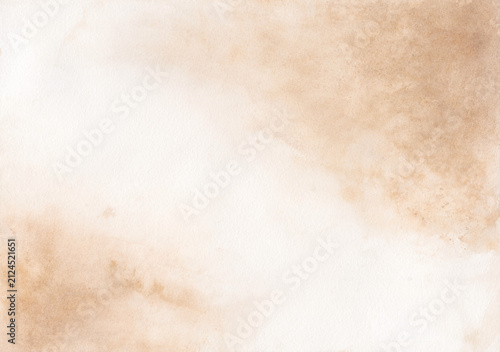 Artistic Watercolor Gradient and Warm Brown Corner Tone on Antique Parchment Background